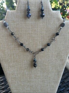 Enchanting Beaded Necklace and Earrings Set